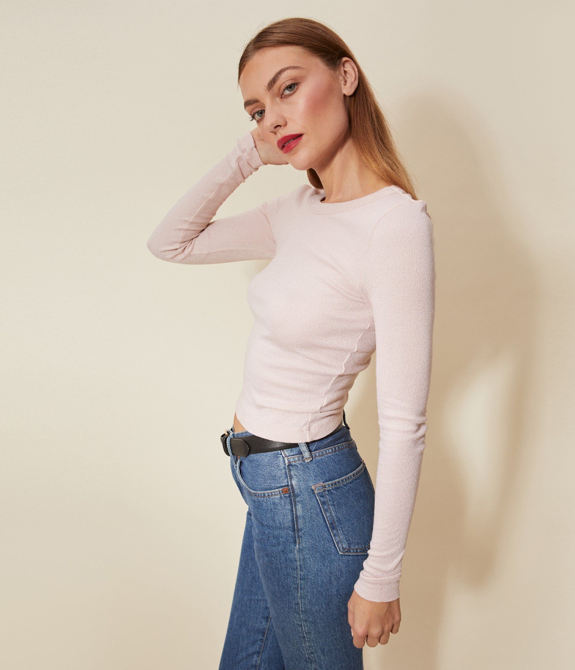 Lucinda Cropped Shine Tee sold by Michael Stars product image thumbnail 7