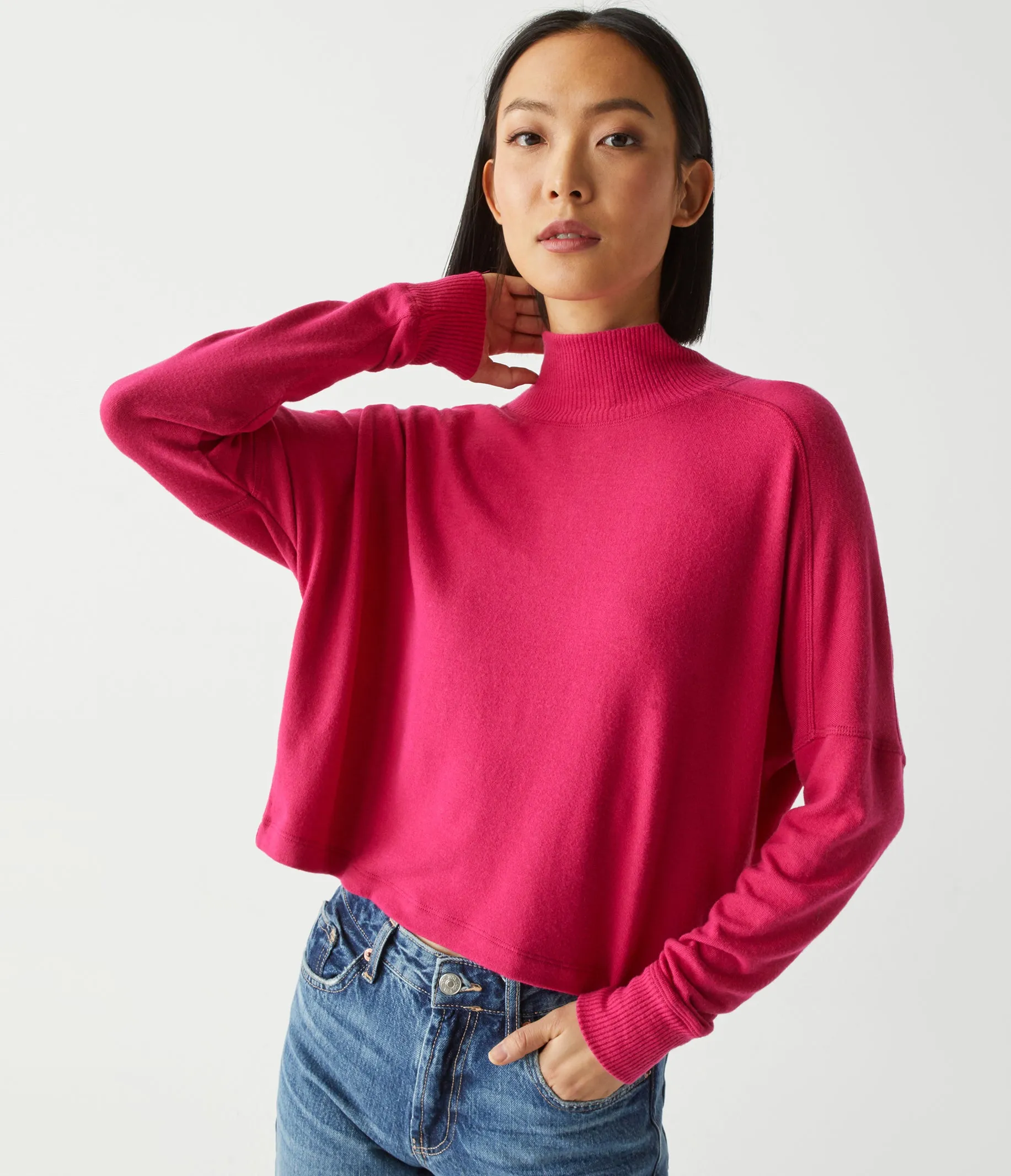 Marcy Mock Neck Top sold by Michael Stars product image thumbnail 4