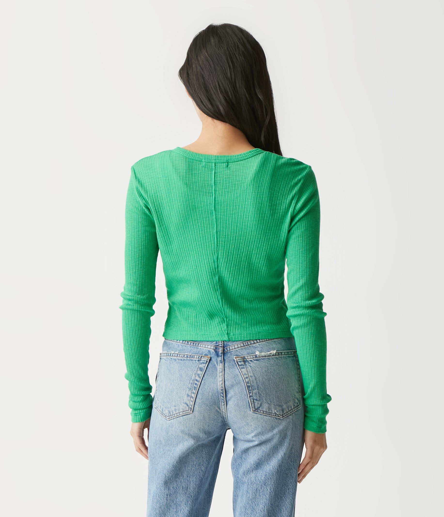 Lyla Ribbed Cardigan sold by Michael Stars product image thumbnail 4