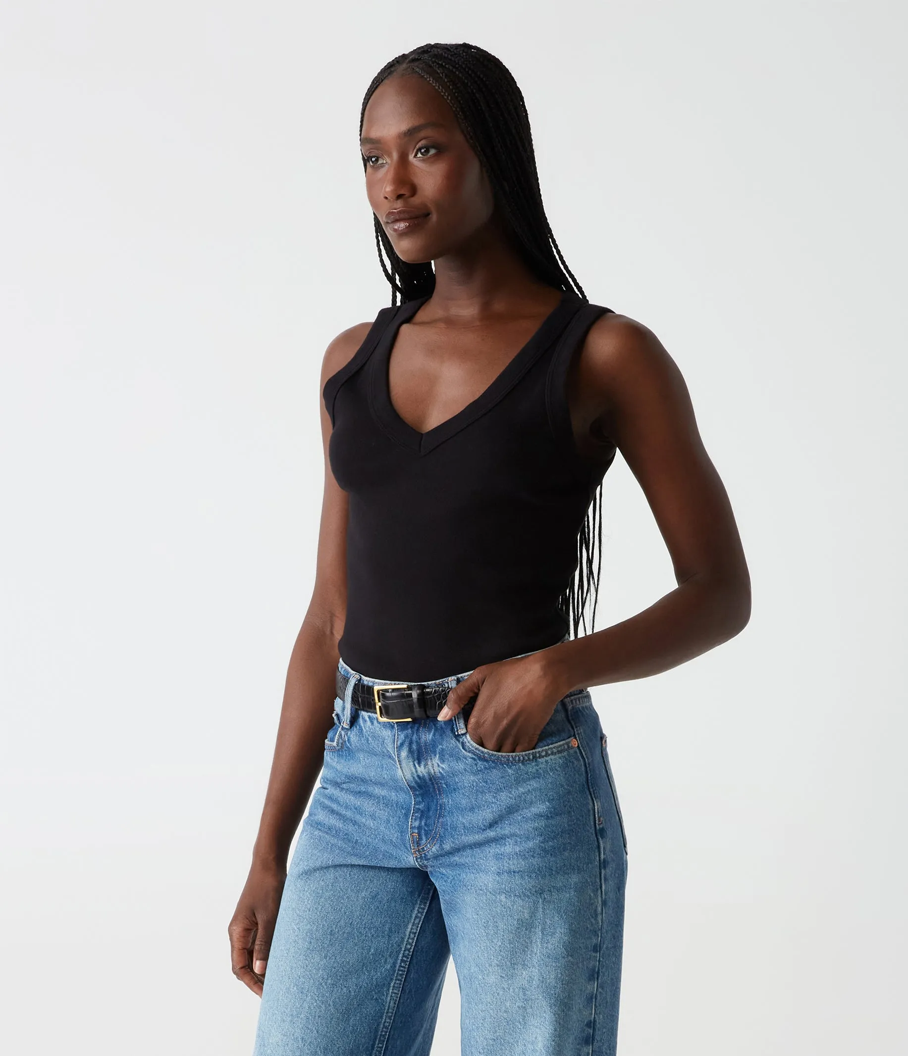 Maya V-Neck Tank sold by Michael Stars product image thumbnail 3