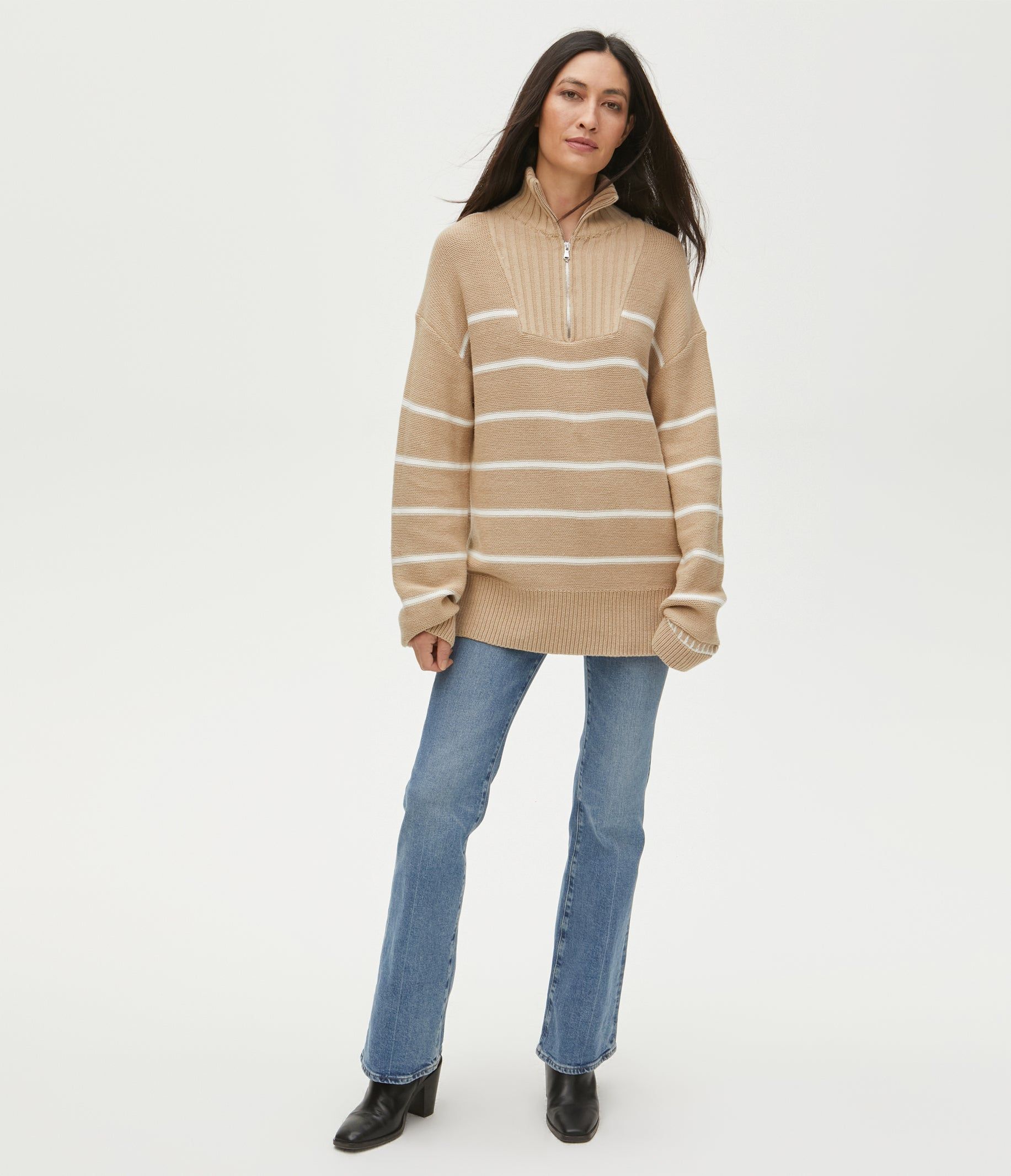 Emelie Half Zip Sweater sold by Michael Stars product image thumbnail 2