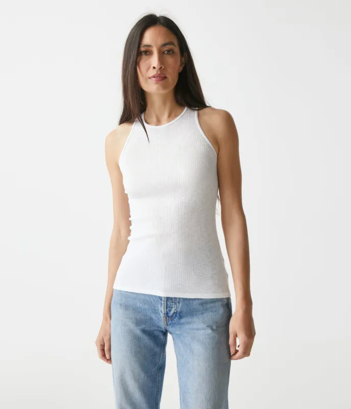Alana Ribbed Halter Tank sold by Michael Stars