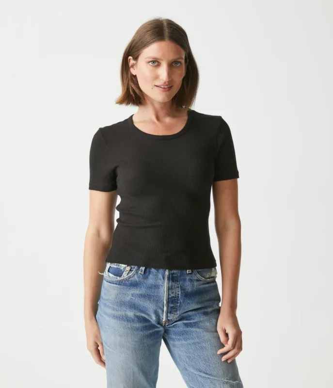 Ari Cropped Shine Tee sold by Michael Stars