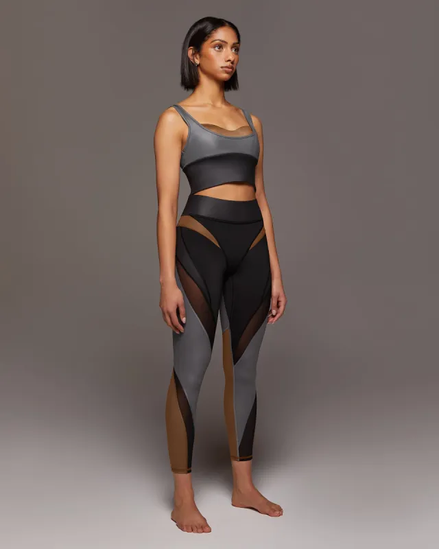 Aerial Gloss Longline Bra sold by MICHI