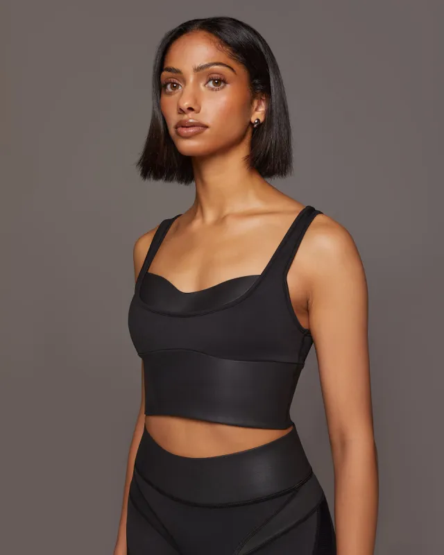 Aerial Gloss Longline Bra sold by MICHI