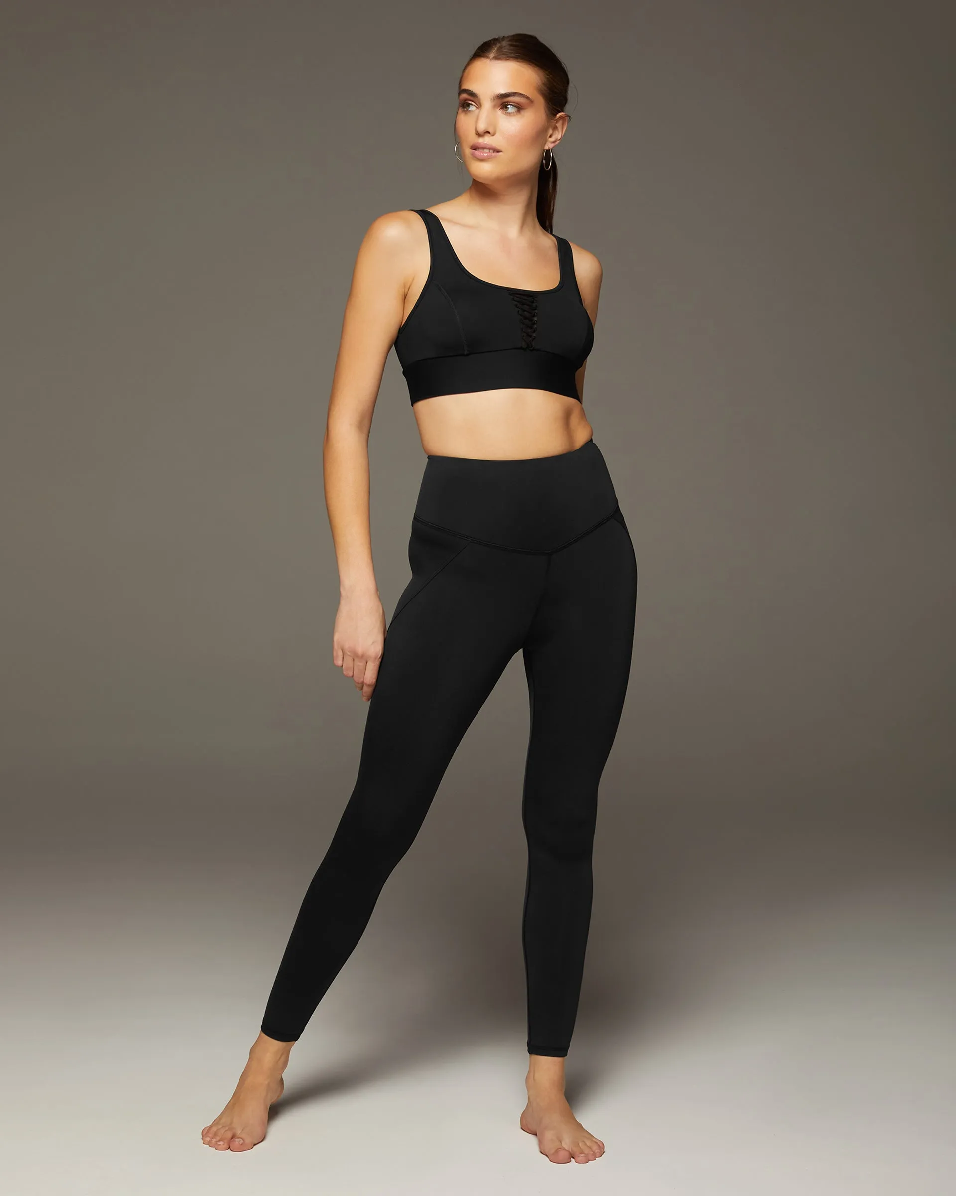 Nero Lace-Up Longline Bra sold by MICHI product image thumbnail 4