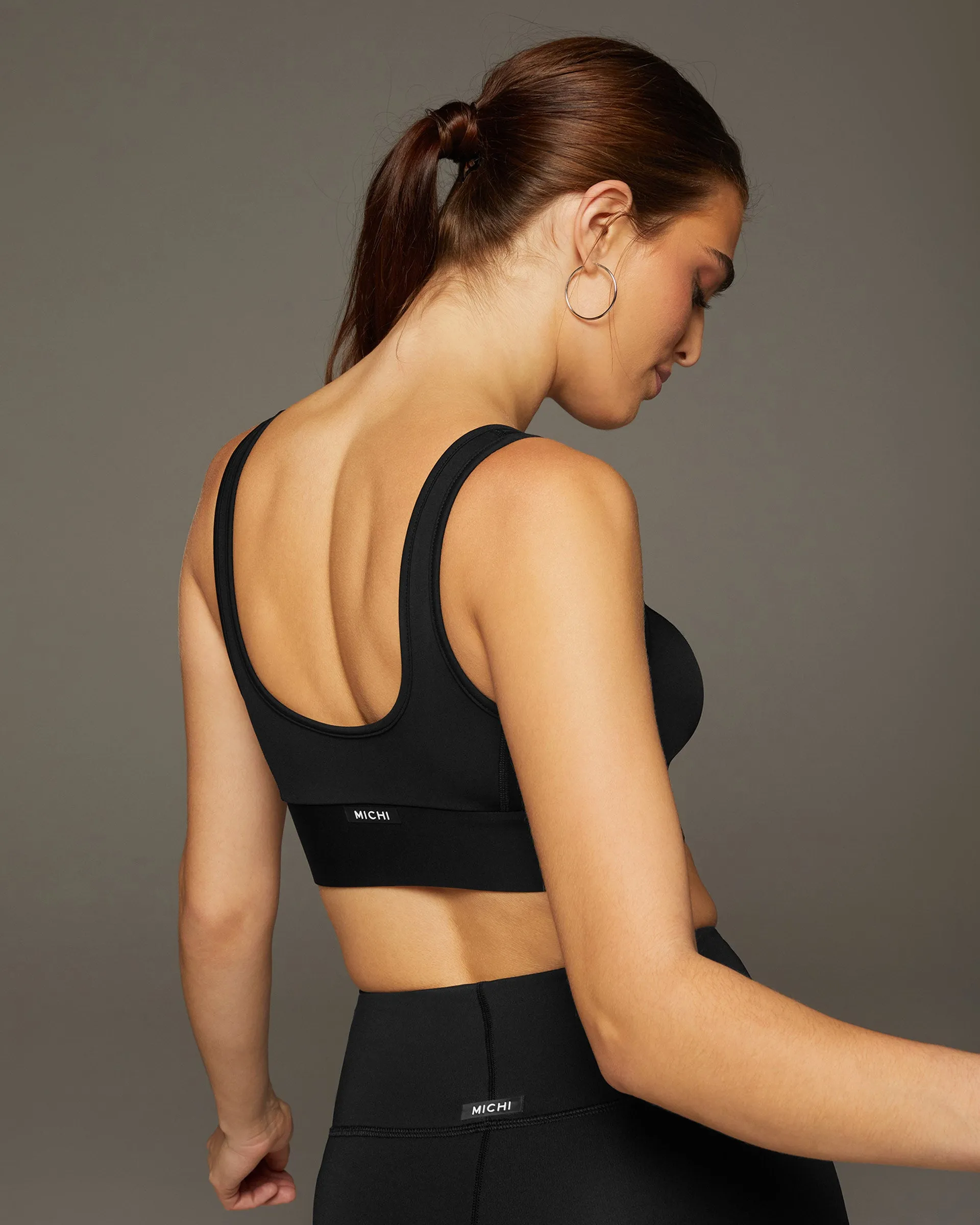 Nero Lace-Up Longline Bra sold by MICHI product image thumbnail 2