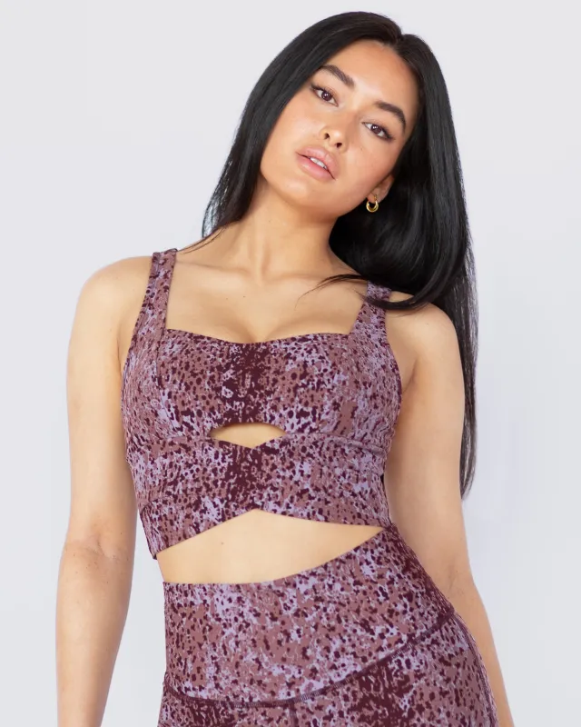 Savannah Plantae Print Longline Bra sold by MICHI