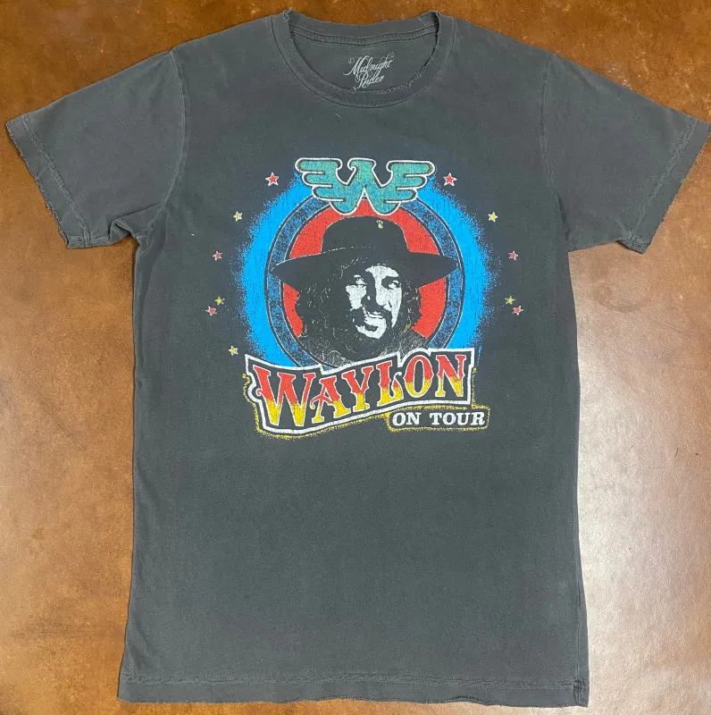 Waylon on Tour Unisex Tee sold by Midnight Rider