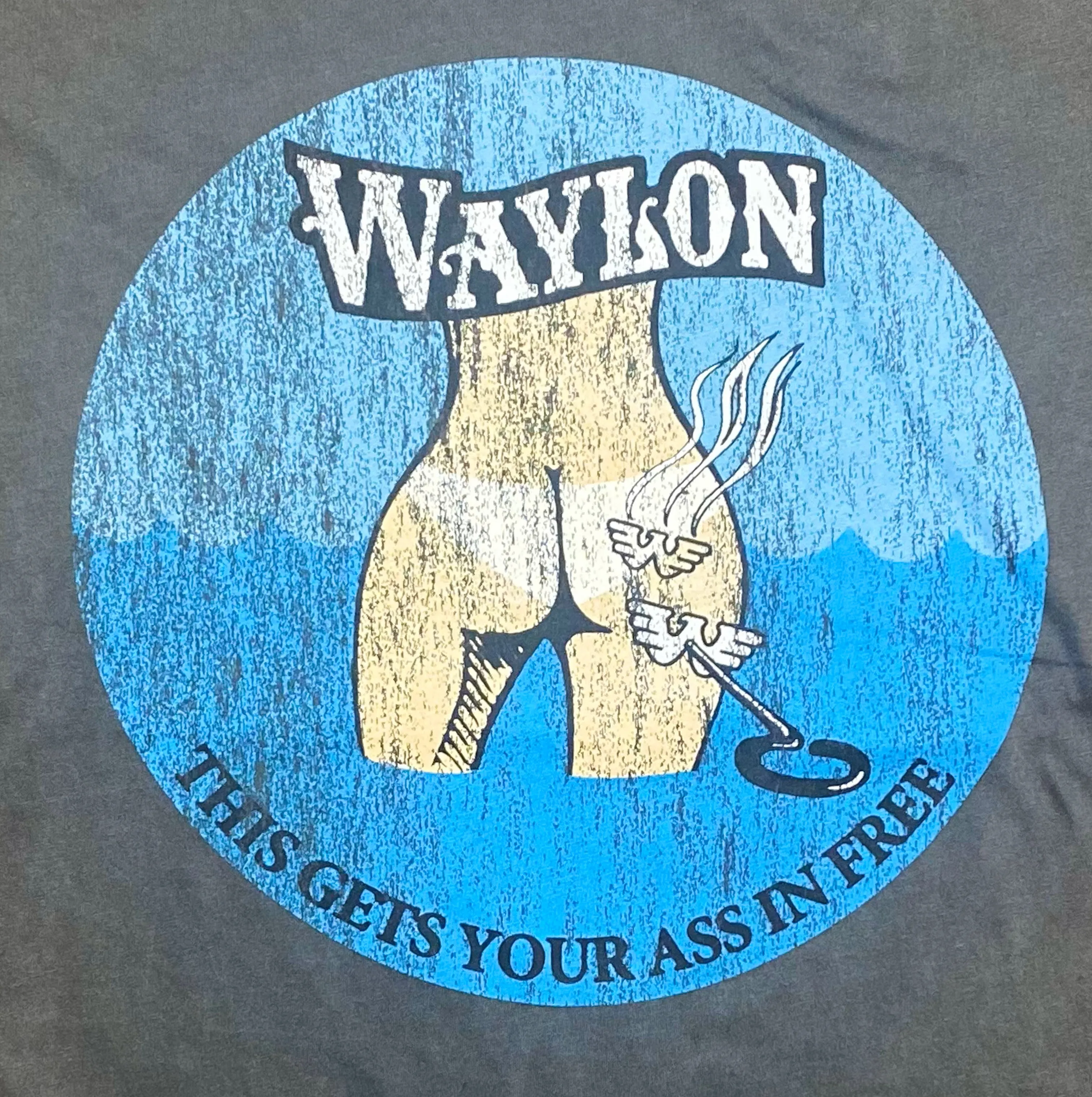 Waylon Jennings This Gets Your Ass in Unisex Tee sold by Midnight Rider product image thumbnail 2