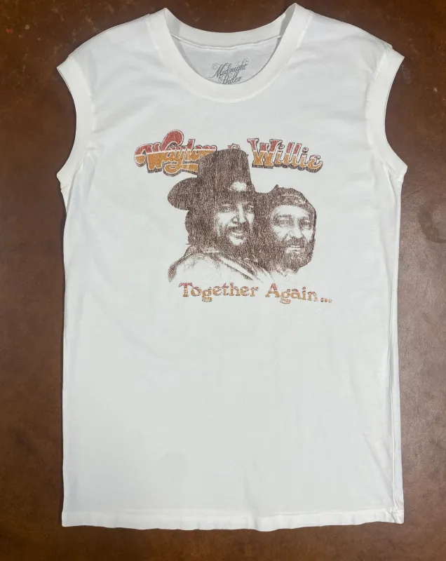 Waylon & Willie Together again Muscle Tee sold by Midnight Rider