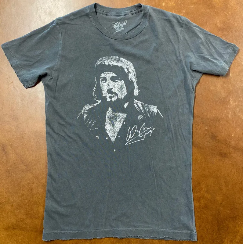 Waylon Jennings Autograph Unisex Tee sold by Midnight Rider