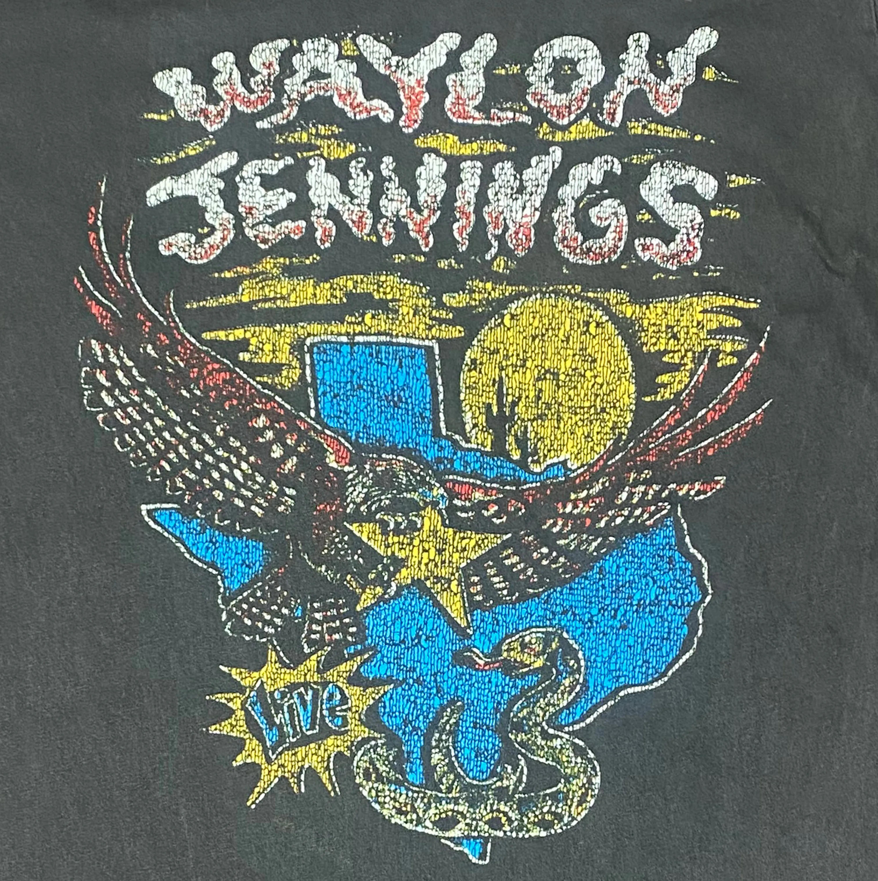 Waylon Jennings Eagle Unisex tee sold by Midnight Rider product image thumbnail 2