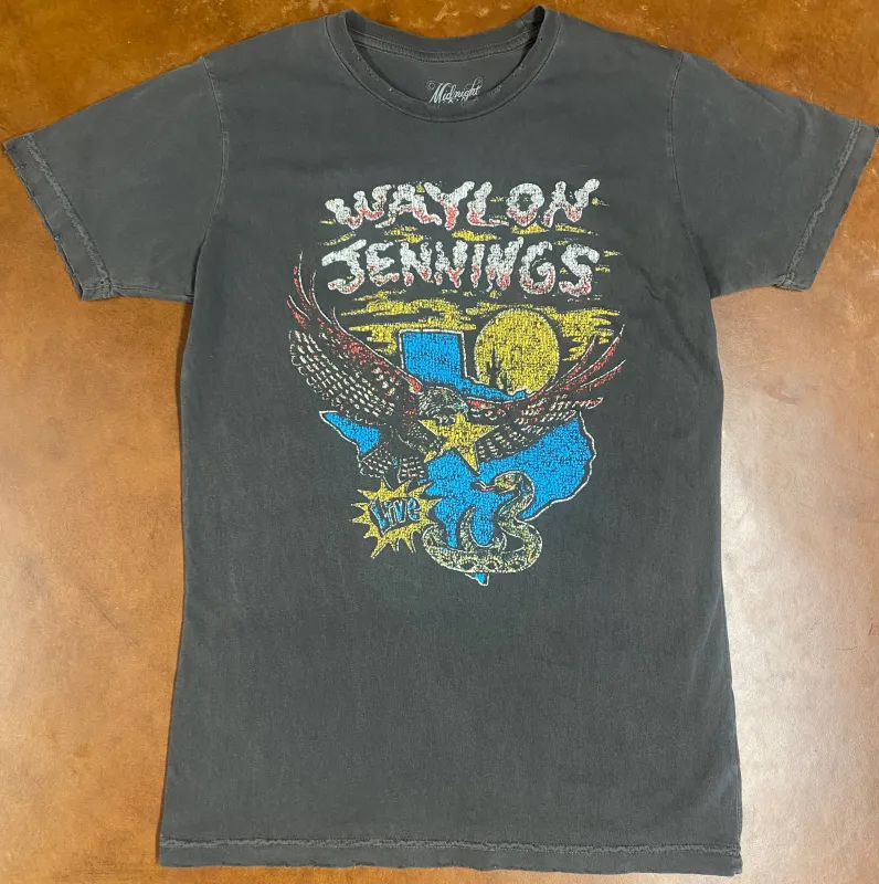 Waylon Jennings Eagle Unisex tee sold by Midnight Rider