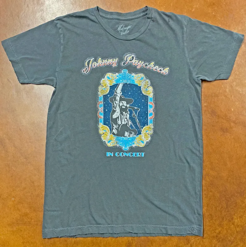 Johnny Paycheck In Concert Unisex Tee sold by Midnight Rider