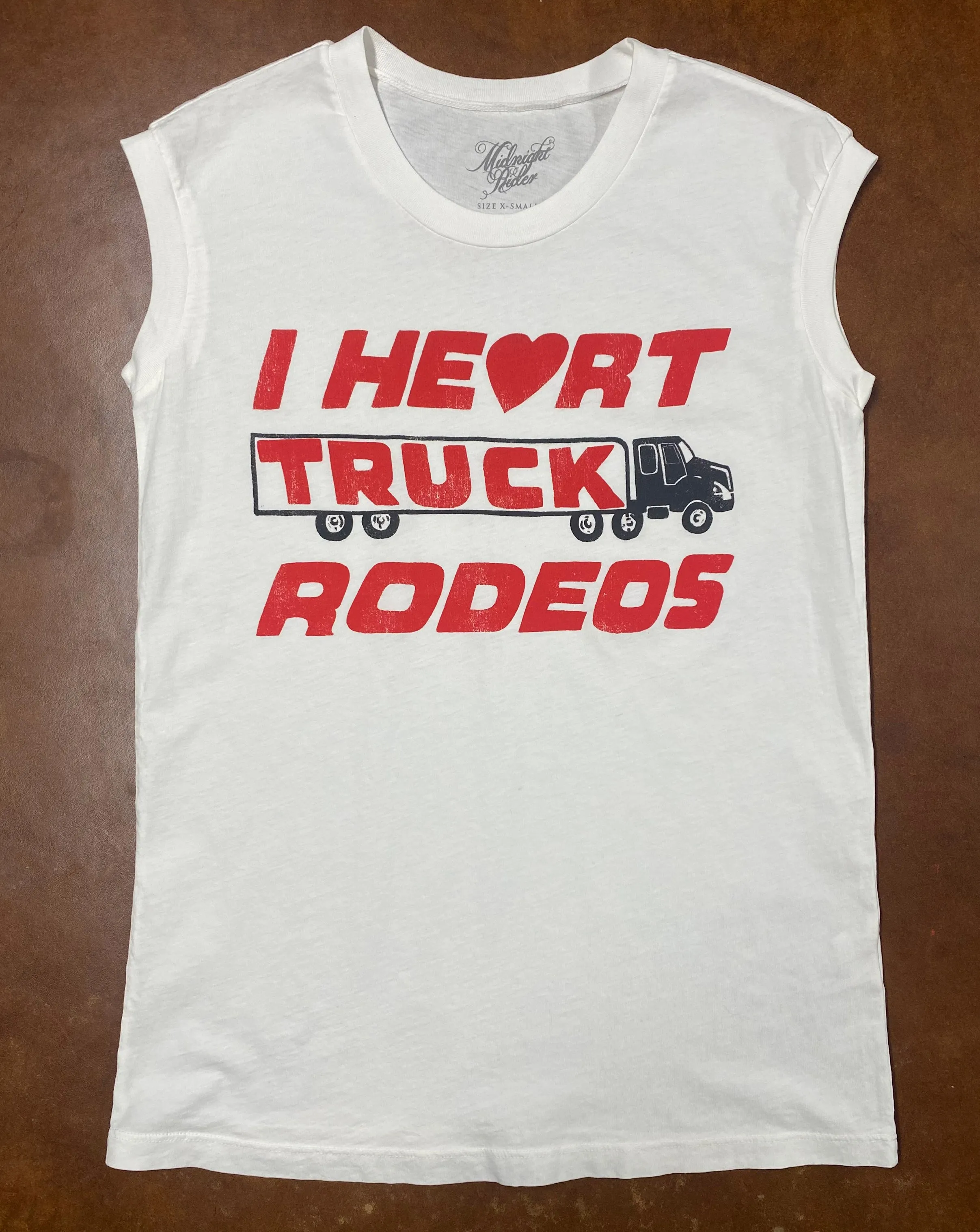 I Heart Truck Rodeos Muscle Tee sold by Midnight Rider