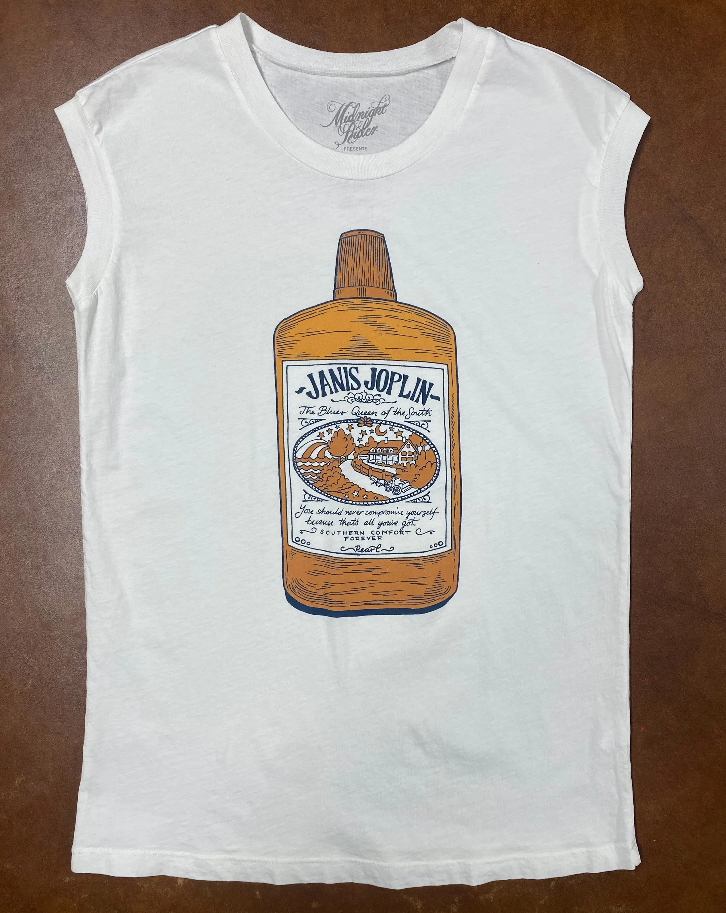 Janis Joplin The Blues Queen of the South Muscle Tee sold by Midnight Rider