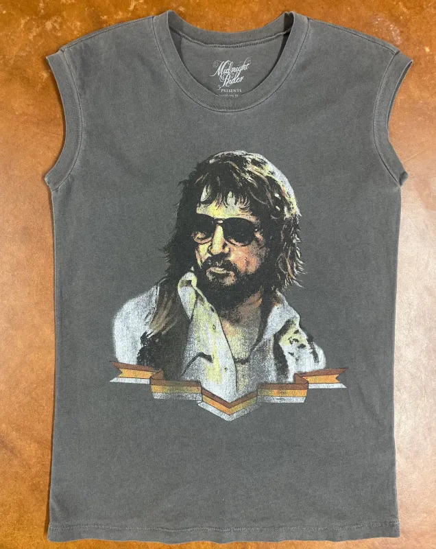 Wayon Jennings Honky Tonk Hero Muscle Tee sold by Midnight Rider