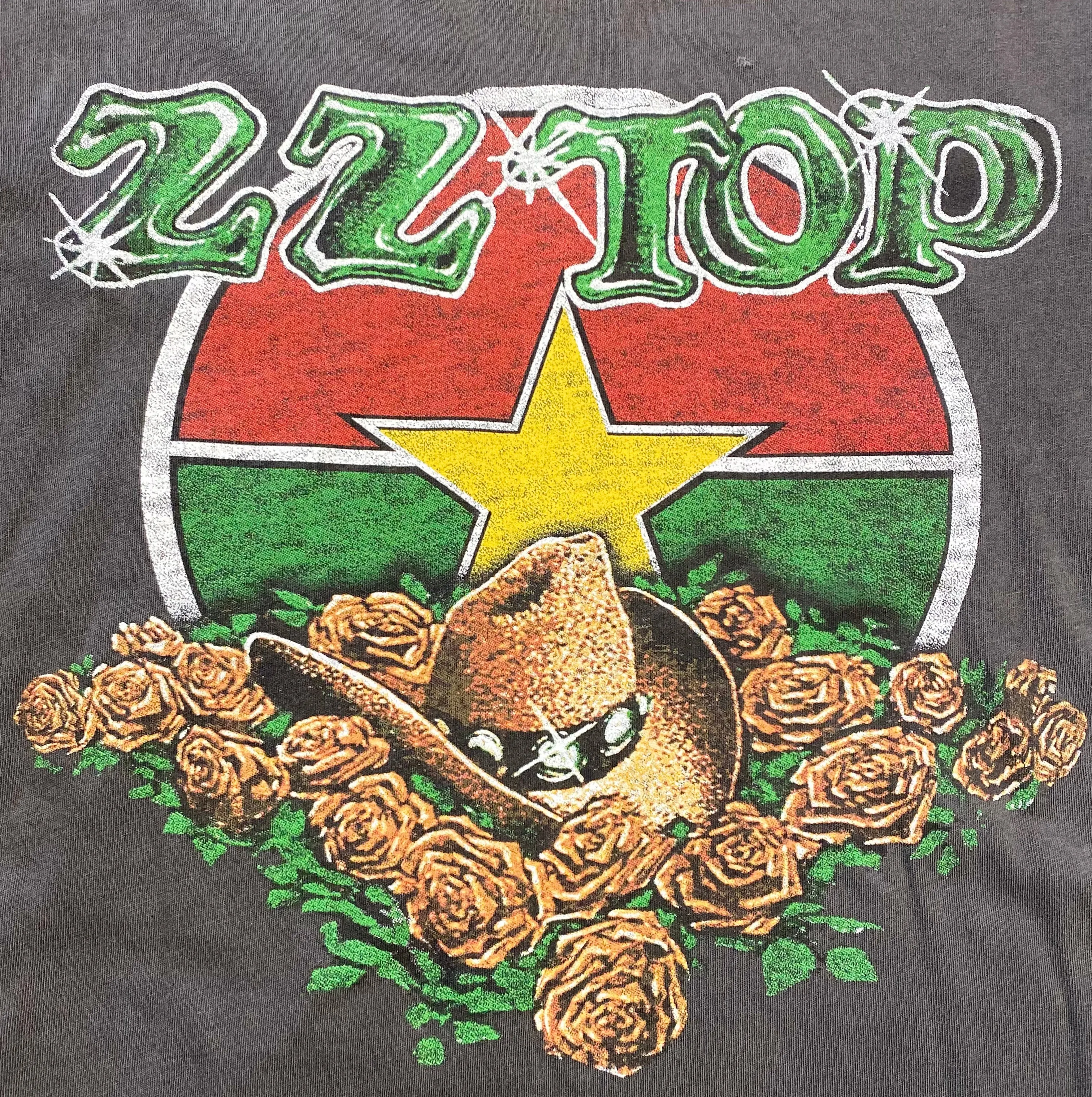 Yellow Rose of Texas ZZ Top Unisex Tee - Vintage Black sold by Midnight Rider product image thumbnail 2