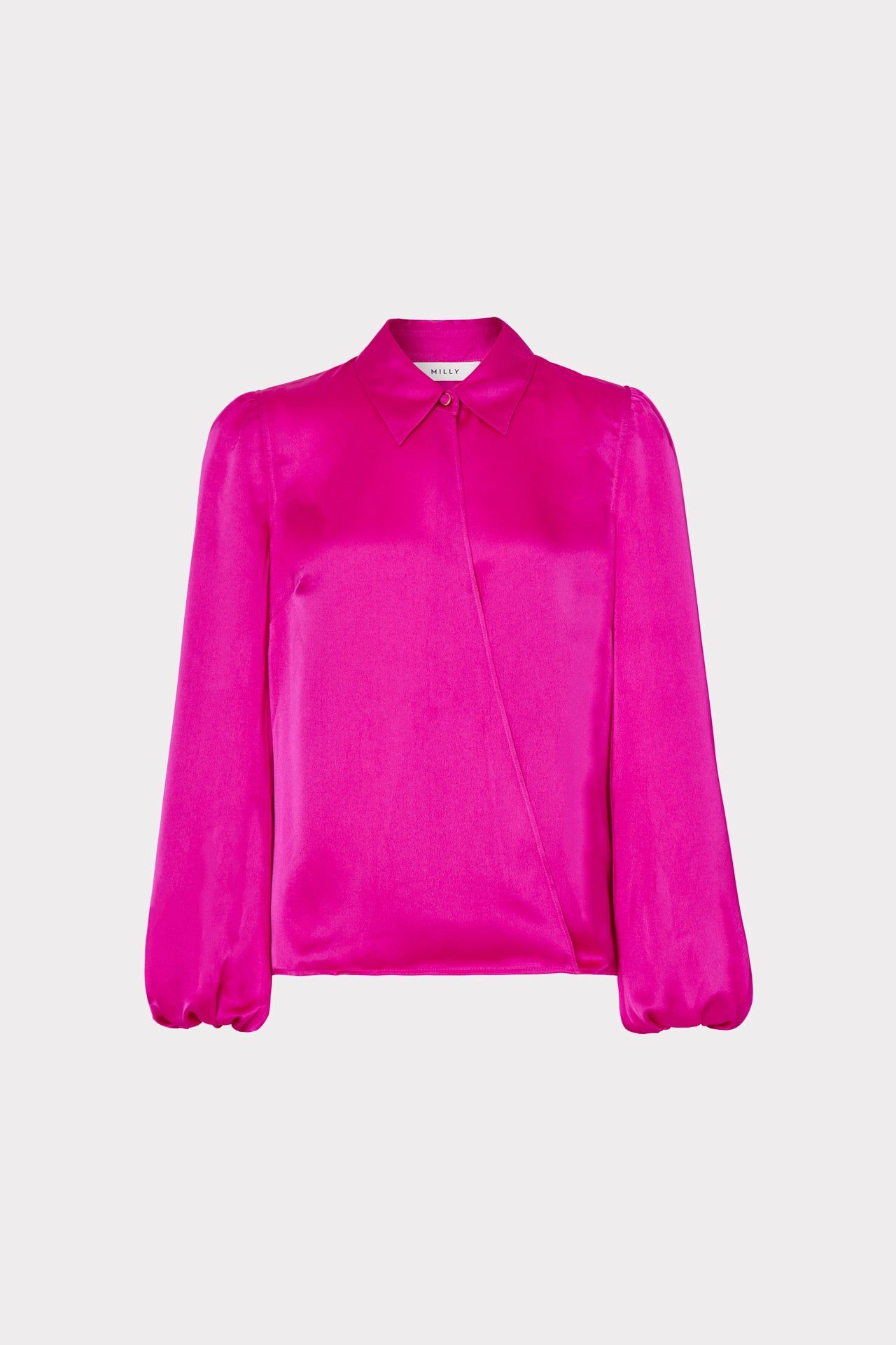 Karson Satin Wrap Blouse sold by Milly