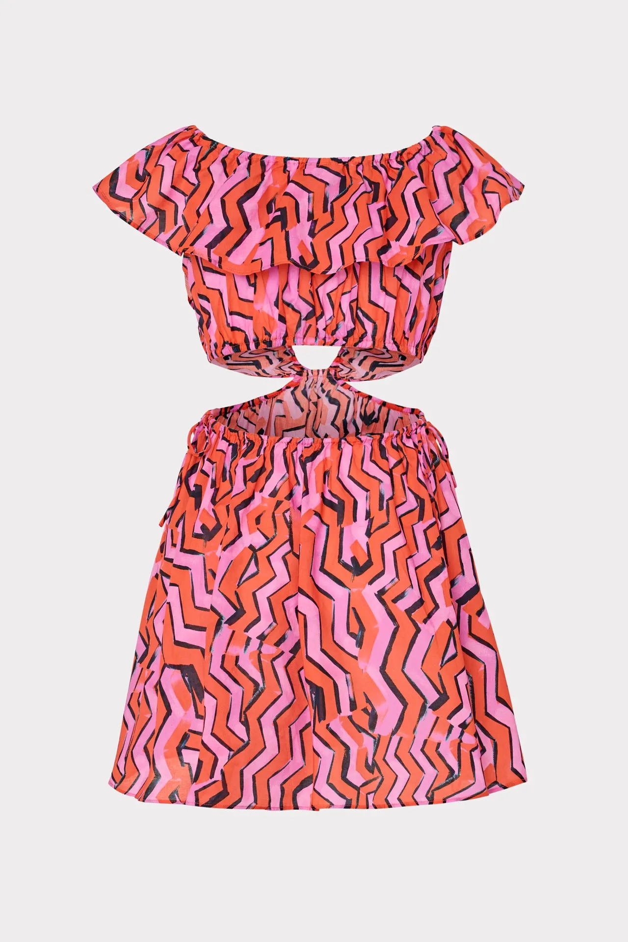 Delilah Painted Chevron Cotton Voile Coverup Dress sold by Milly product image thumbnail 4