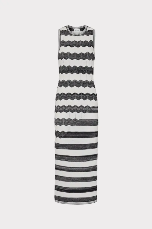 Asymetrical Zig Zag Midi Dress sold by Milly
