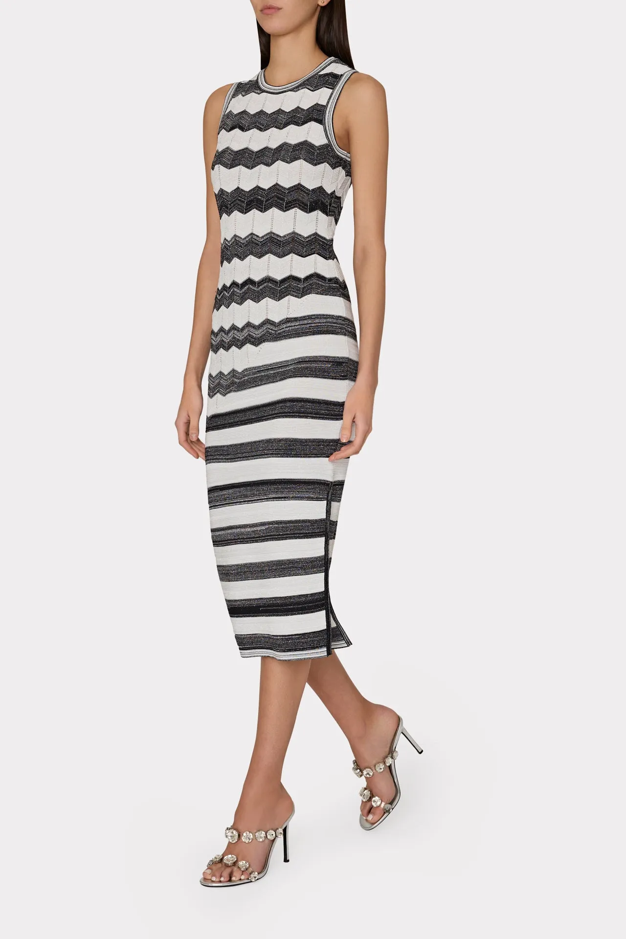 Asymetrical Zig Zag Midi Dress sold by Milly product image thumbnail 3
