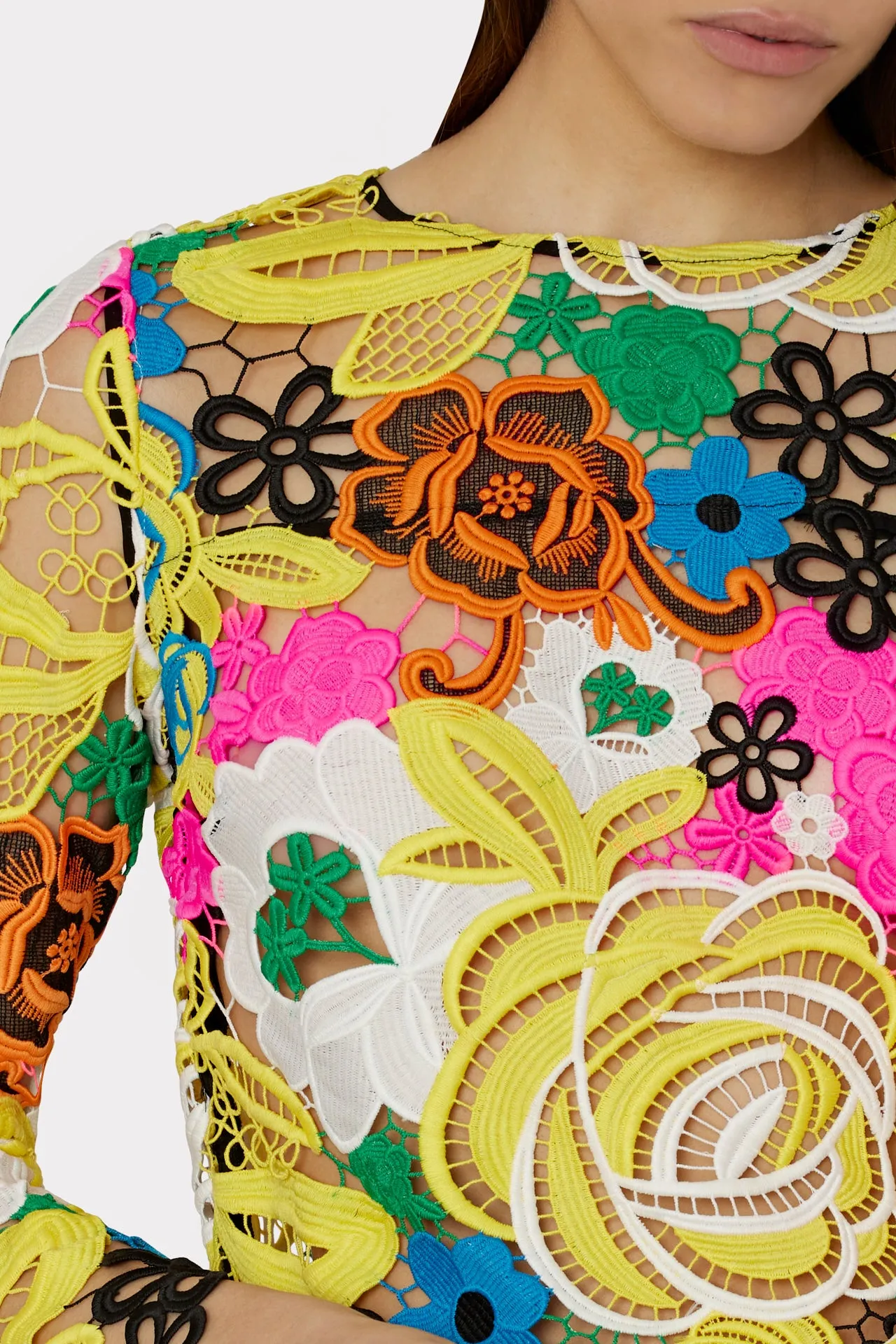 Nori Multi Color Lace Top sold by Milly product image thumbnail 3