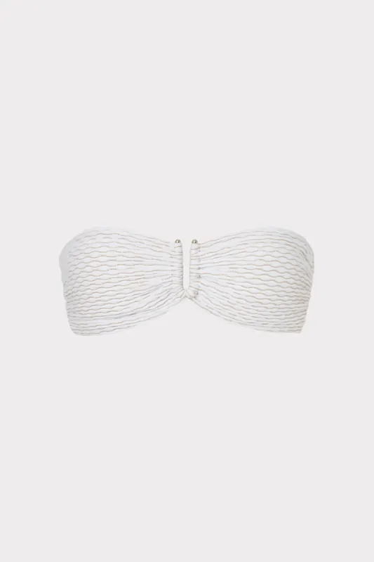 Verone Texture Waves Bandeau Top sold by Milly