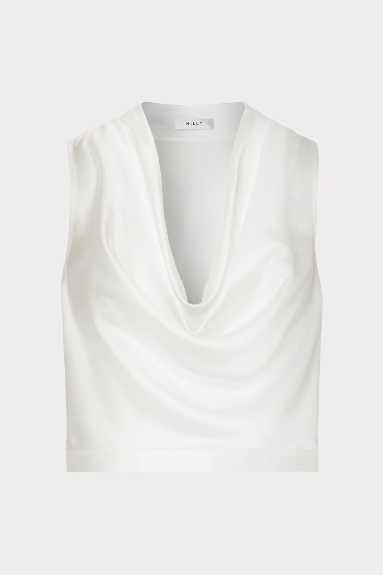 Nowles Satin Cowl Top sold by Milly