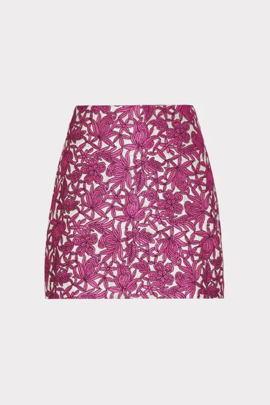 Floral Jacquard Skirt sold by Milly