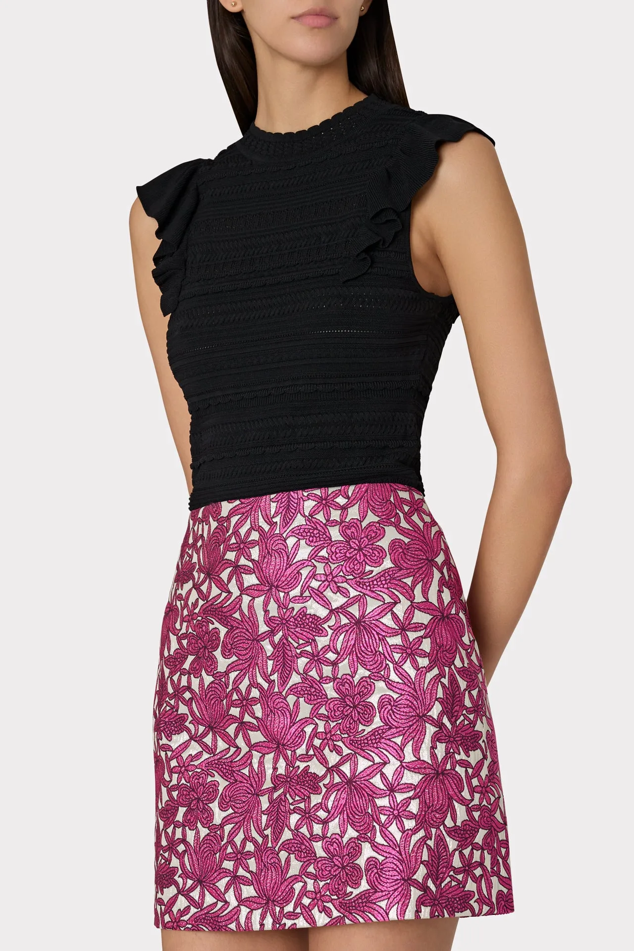 Floral Jacquard Skirt sold by Milly product image thumbnail 3