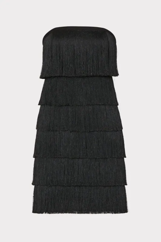 Nuoir Metallic Fringe Dress sold by Milly