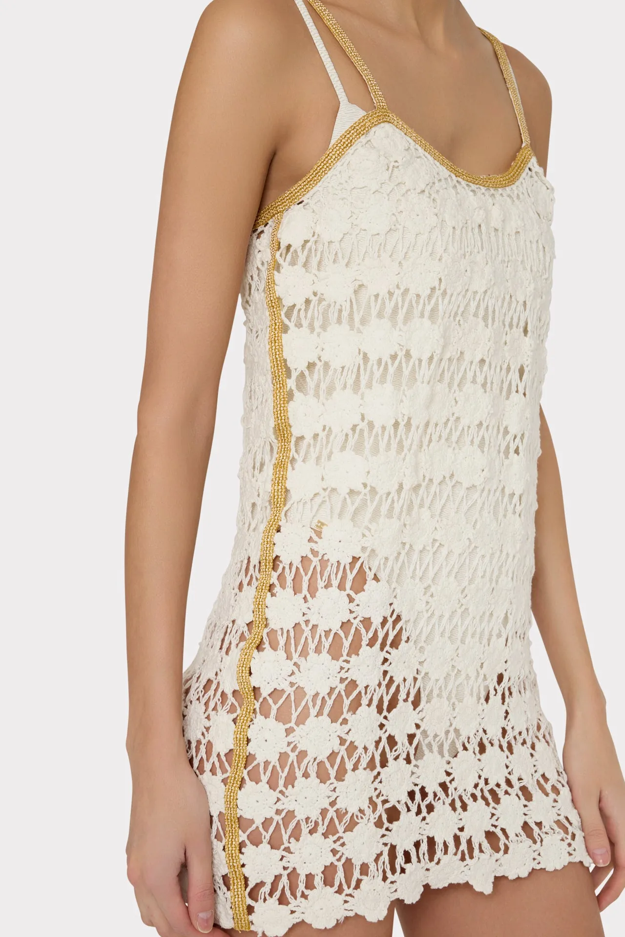 Floral Crochet Cami Mini Dress sold by Milly product image thumbnail 4