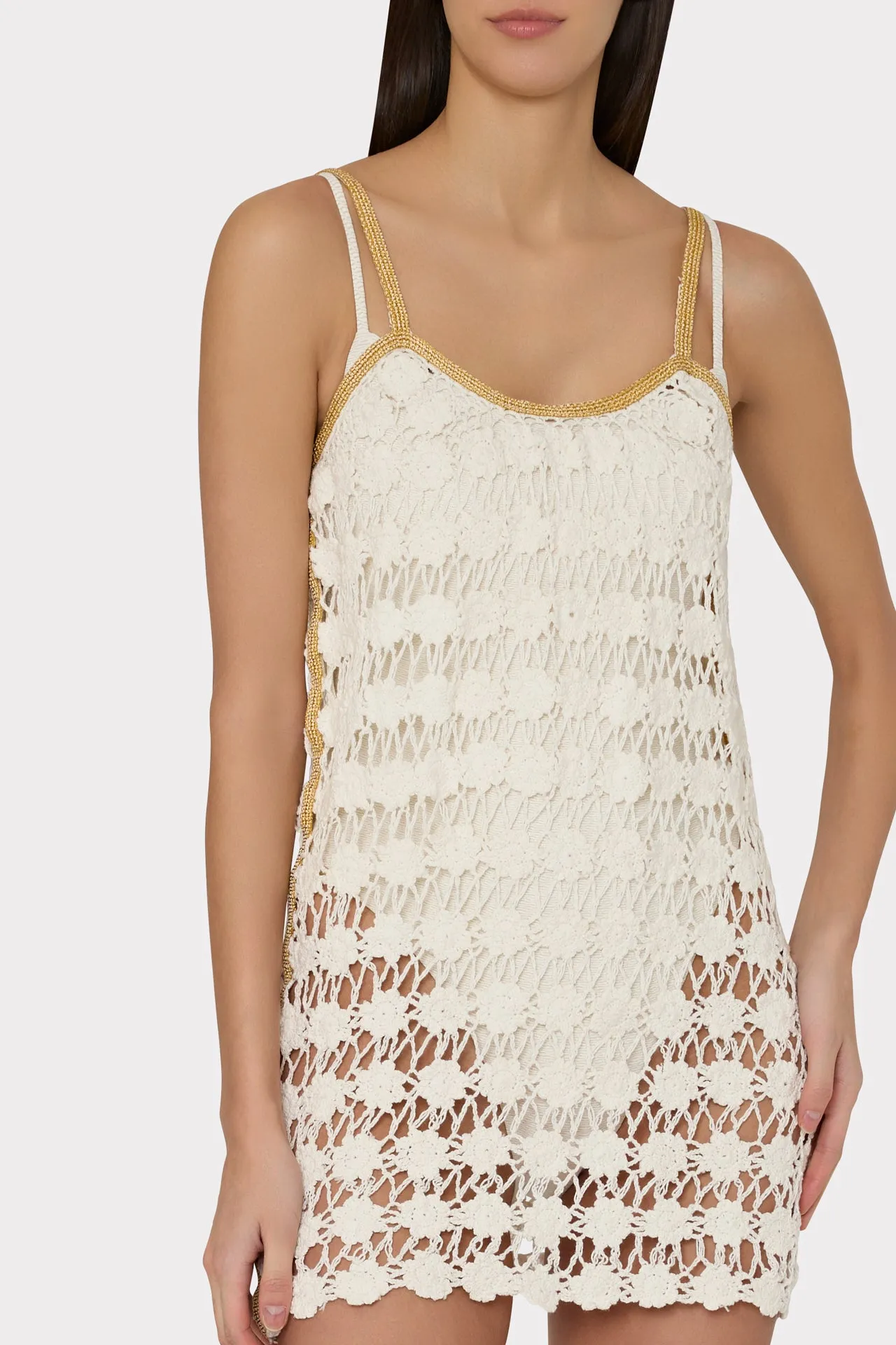 Floral Crochet Cami Mini Dress sold by Milly product image thumbnail 3