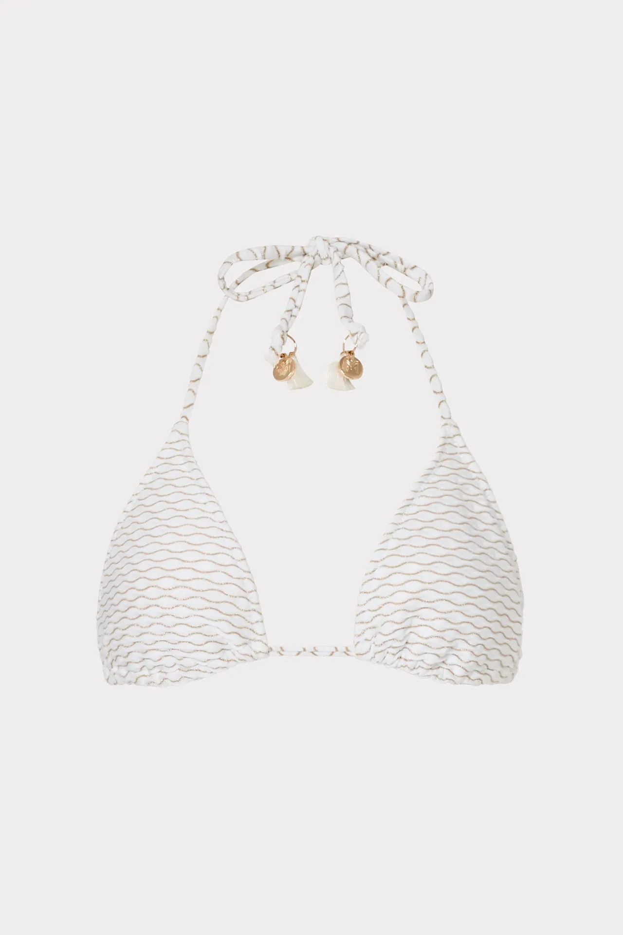 Textured Waves Triangle Bikini Top sold by Milly