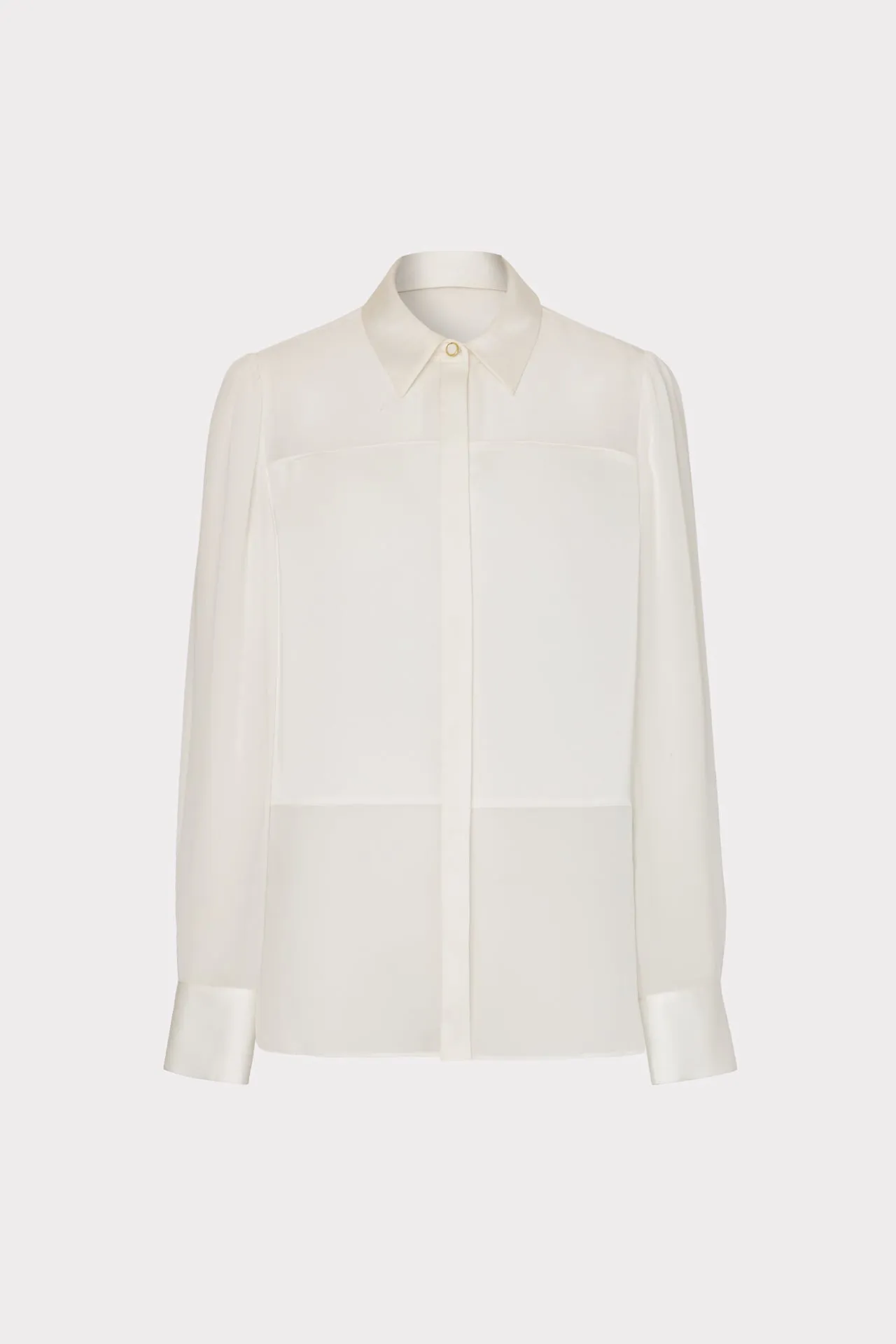 Andy Satin Combo Button Up Blouse sold by Milly