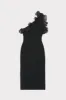 Scallop Ruffle One Shoulder Dress sold by Milly