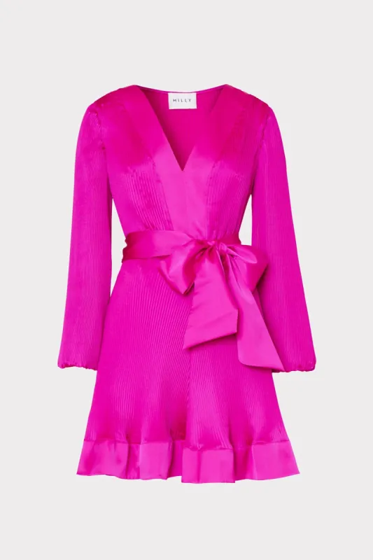 Liv Satin Pleated Dress sold by Milly
