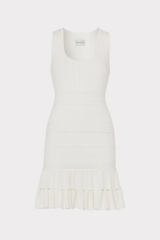 Pepper Knit Ruffle Mini Dress sold by Milly