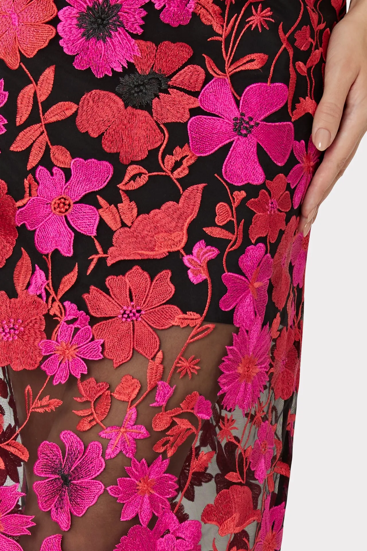Kait Floral Embroidered Dress sold by Milly product image thumbnail 4