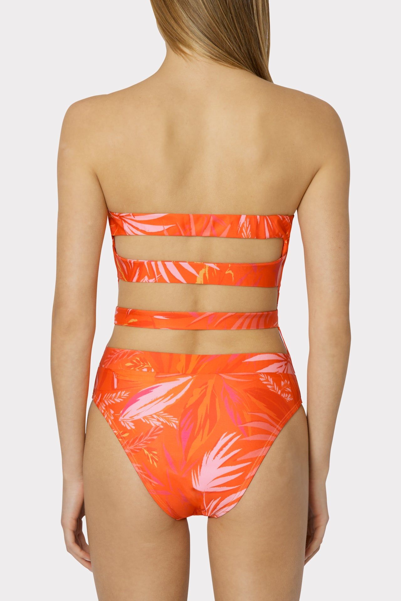 Tropical Palm Print Miami Belted One Piece Swimsuit sold by Milly product image thumbnail 3