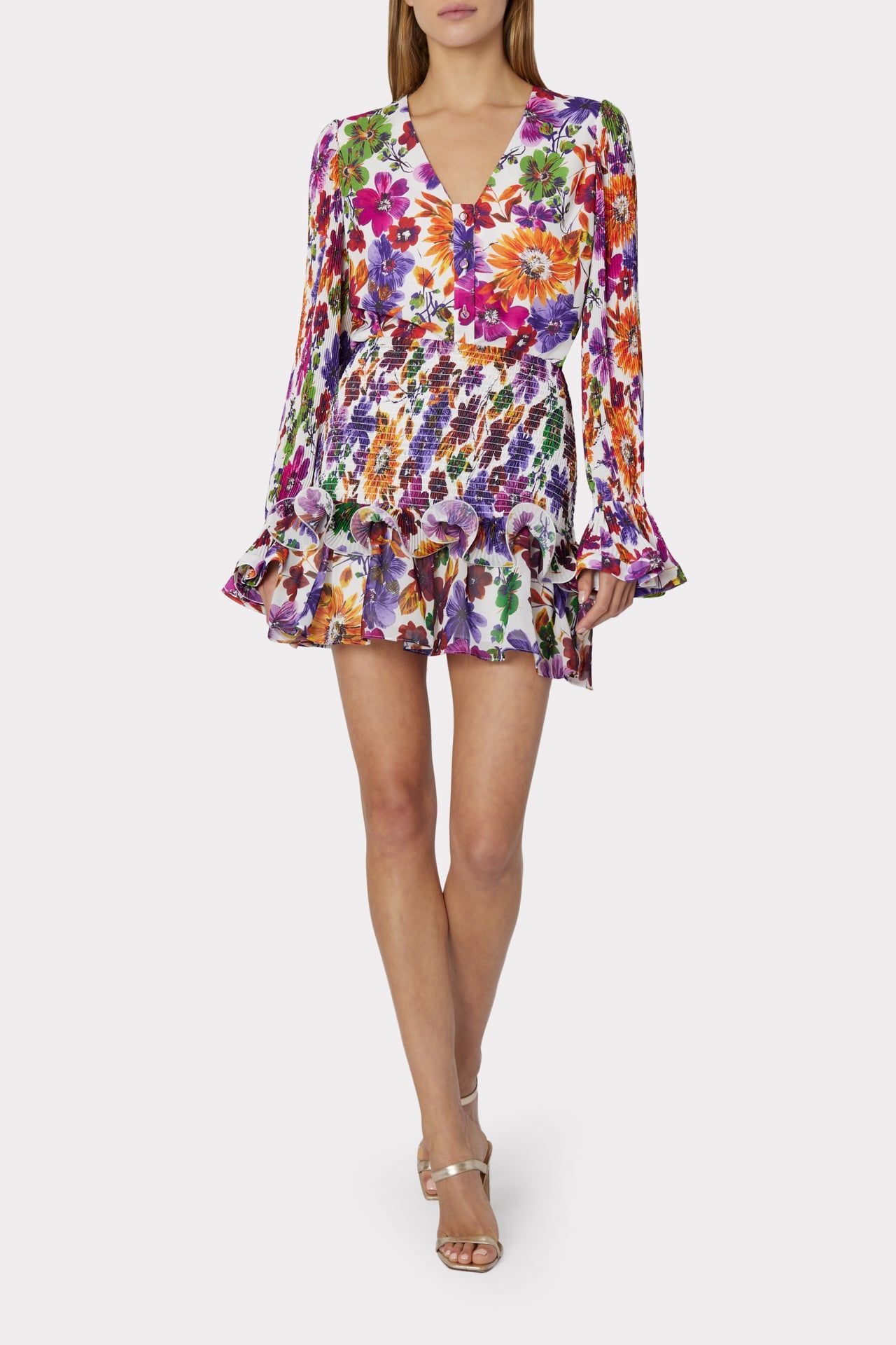 Greer Wildflower Garden Print Top sold by Milly product image thumbnail 2