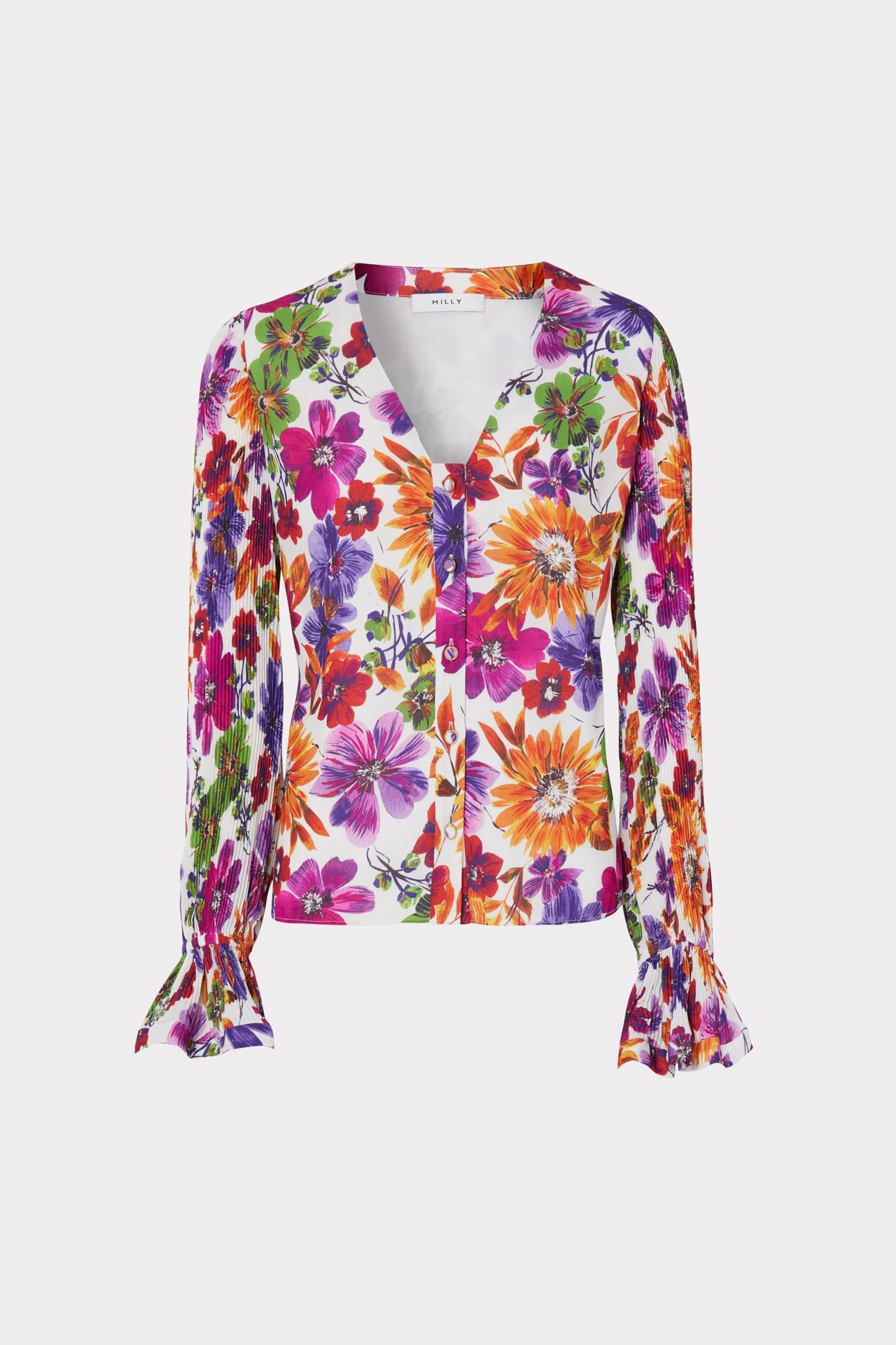 Greer Wildflower Garden Print Top sold by Milly
