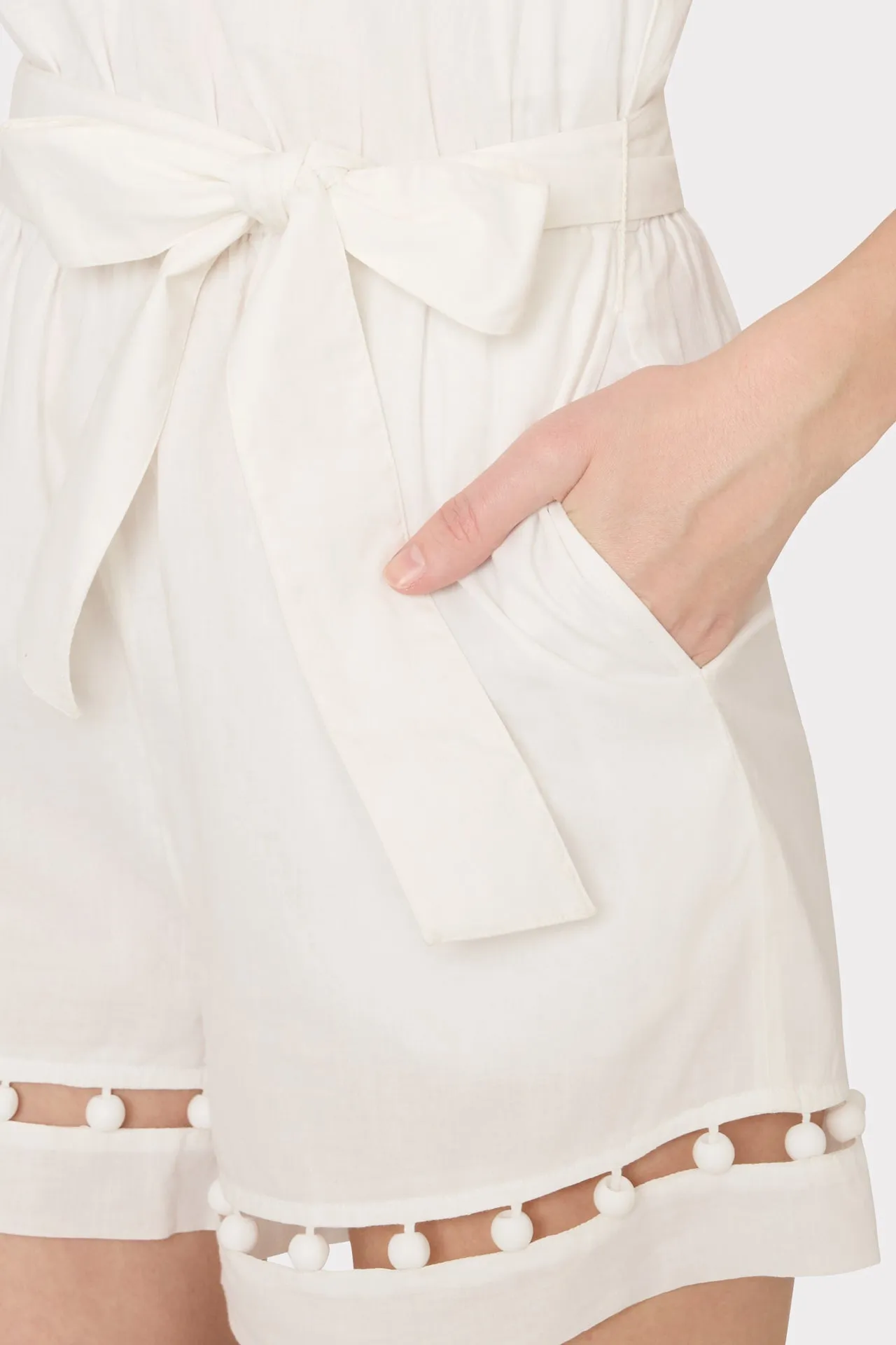 Beaded Cotton Voile Romper sold by Milly product image thumbnail 3