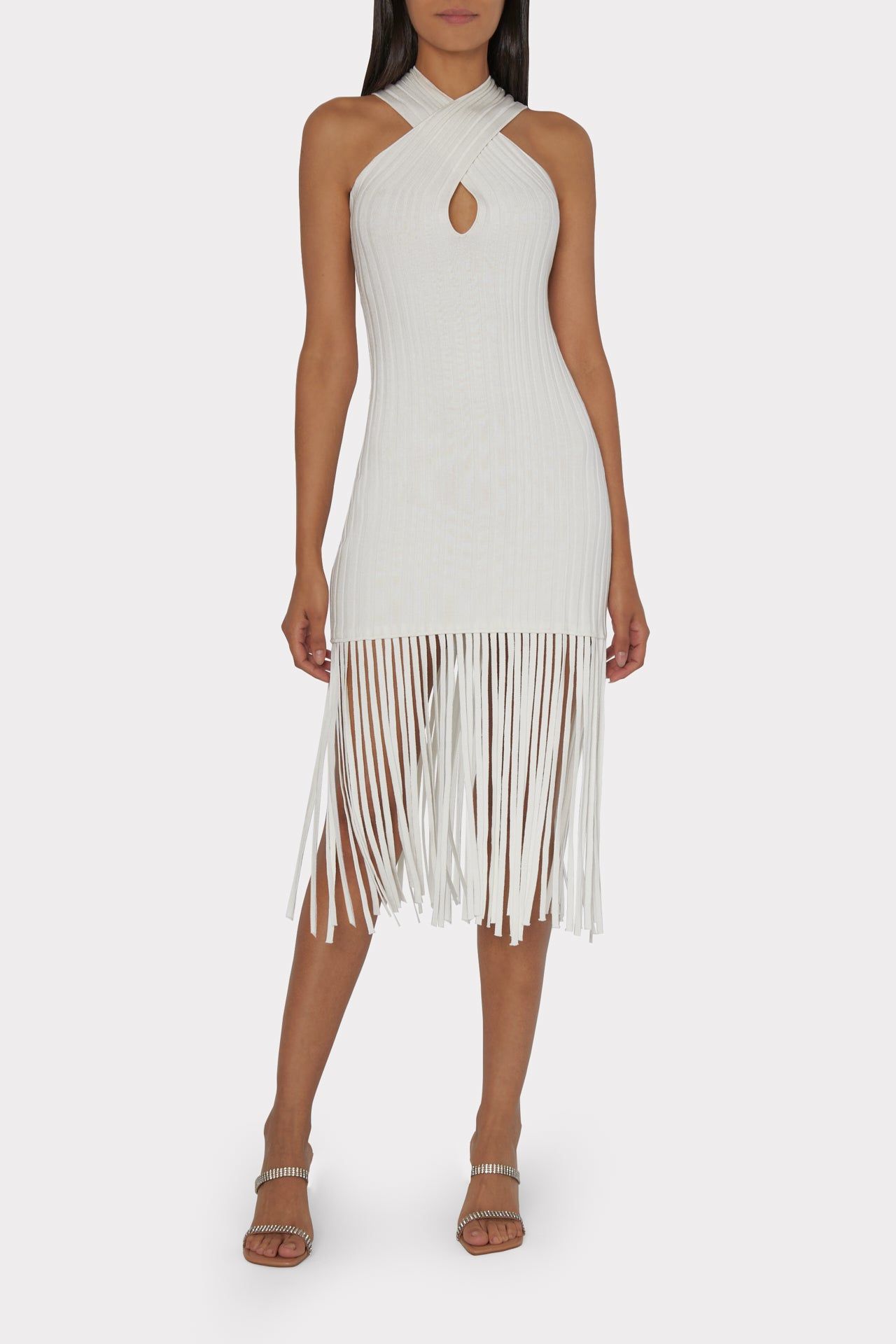 Cross Front Fringe Dress sold by Milly product image thumbnail 2
