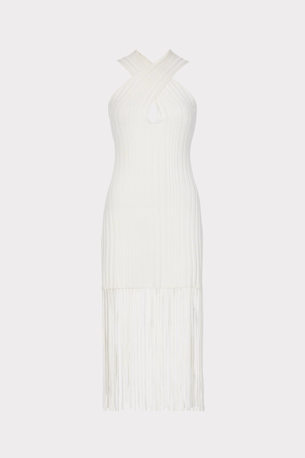 Cross Front Fringe Dress sold by Milly