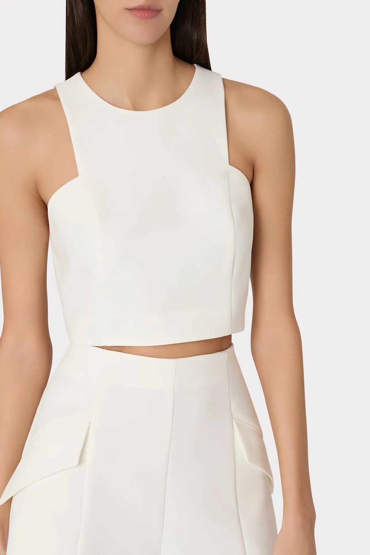 Cady Sleeveless Crop Top sold by Milly product image thumbnail 3