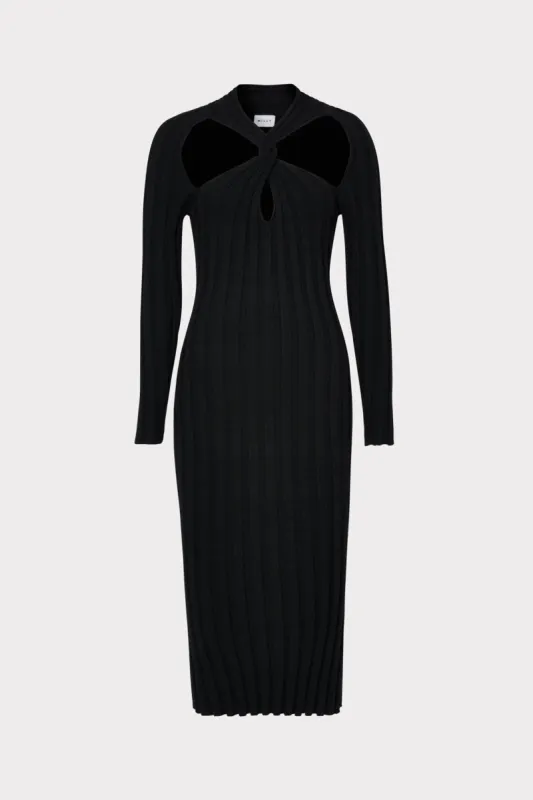 Twist Front Raglan Sleeve Midi Dress sold by Milly