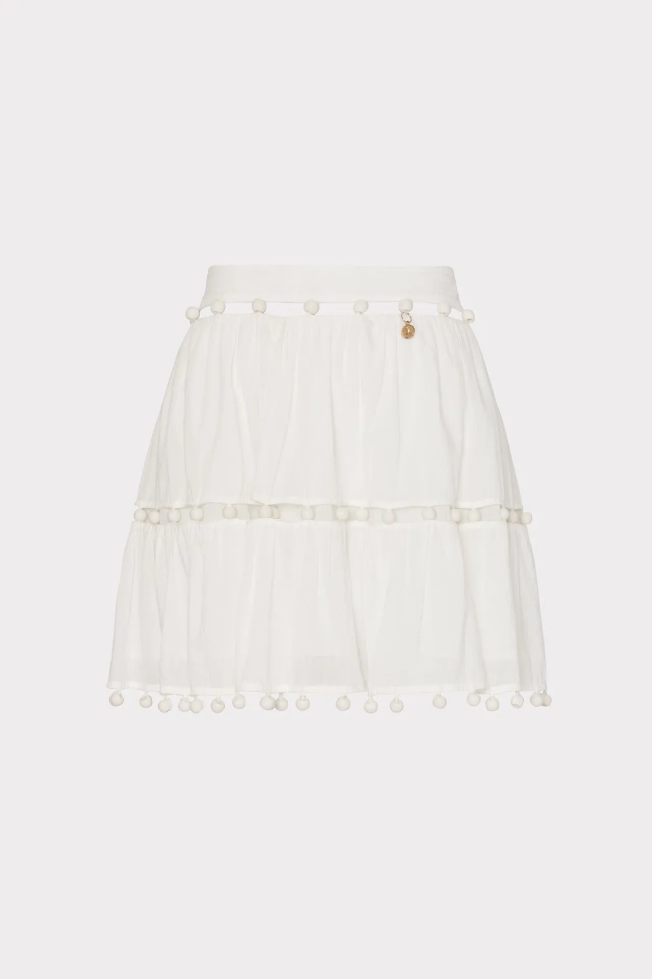 Beaded Cotton Voile Skirt sold by Milly
